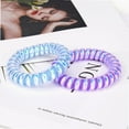thumbnail image 2 of Spiral Hair Ties, 10 Pcs Traceless Phone Cord Hair Ties Spiral Bracelet Plastic Coil Hair Ties Ponytail Holders No-Damage Hair Accessory for Girls Women Ladies, Color Assorted, Set 2, 2 of 4