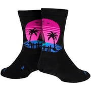 Sock Guy 272124 6 in. Sunset Crew Socks, Small to Medium