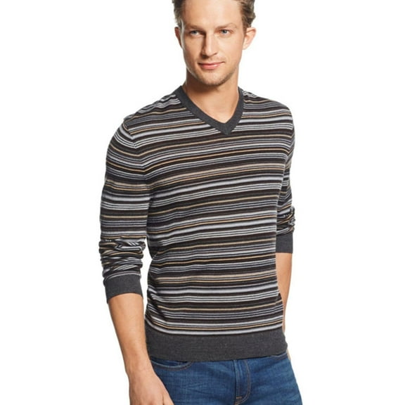 Club Room Mens Merino Wool-Blend Pullover Sweater, Black, X-Large