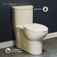 thumbnail image 2 of Sublime One-Piece Elongated Left Side Flush Handle Toilet in Bisque 1.28 gpf, 2 of 12