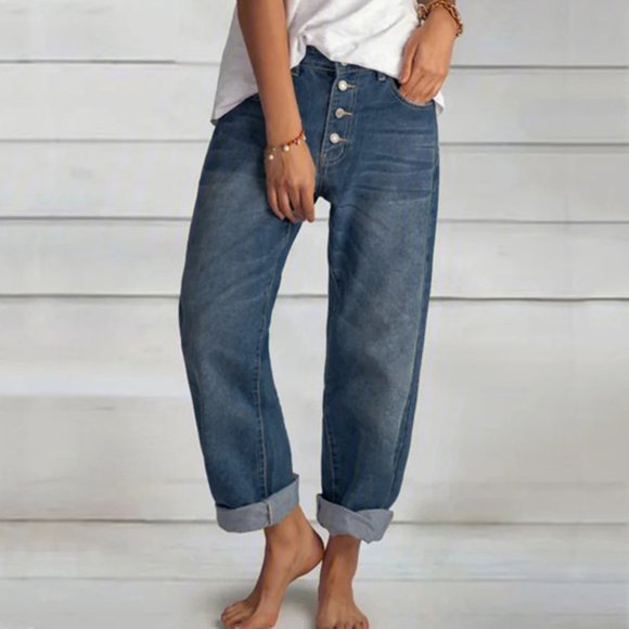 Women Fashion Casual High Waisted Straight Trousers Ripped Casual Straight Jeans Pants Dress Pants for Women Summer Pants for Women Casual Lightweight Womens Summer Pants Casual Fancy Clothes for