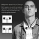 thumbnail image 3 of Auriculares Bluetooth, Auriculares inalámbricos, Auriculares Bluetooth, Auriculares estéreo Bluetooth, Auriculares intrauditivos magnéticos inalámbricos, Auriculares Bluetooth, 3 of 4