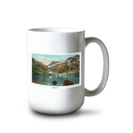 

15 fl oz Ceramic Mug Glacier National Park Montana Panoramic View of Gunsight Lake Dishwasher & Microwave Safe