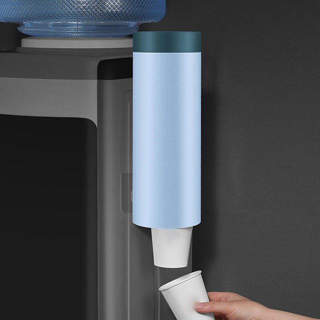 de vasos, removedor automático montado en la pared, de agua reutilizable tipo tirón, portavasos para fiesta en la pared del Azul Soledad Dispensador de tazas