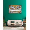 thumbnail image 2 of HFDF Disputation of the Holy Sacrament by Raphael, Acid-Free Cotton Canvas by Giclee Prints and Stretched Canvas Art for Office Decor and Home Decor. 20x16inch Framed, 2 of 7