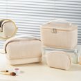 thumbnail image 1 of Bolsa de maquillaje, bolsa de cosméticos, bolsa de cosméticos de viaje de gran capacidad, bolsa de cosméticos portátil, bolsa de maquillaje de doble capa con espacio separado, 1 of 5