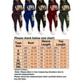 thumbnail image 2 of 2Pcs Women Lady Long Sleeve Letters Tracksuit Hoodie Sweatshirt Top+ Pants Sets Sport Lounge Wear Casual Suit Plus Size S-3XL, 2 of 7