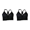 thumbnail image 2 of Thinsony Supportive Sports Bra Yoga Crop Top Vest for Workouts Black L 2Set, 2 of 6