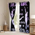 thumbnail image 3 of Castle Fairy Gymnastics Dance Blackout Curtains Set of 2 (52x84 Each) for Girls Female Women,Dreamy Princess Window Curtains,Gradient Bling Glitter Curtains and Drapes,Ultra Soft Home Decor, 3 of 6