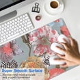 thumbnail image 4 of Long Mouse Pads for Desk,Pioneer Flower Floral Print Pattern Desk Mats on Top Of Desks, Desk Mouse Pad Extra Large with 3mm Non-Slip Base and Stitched Edge for Gaming,Office,Work,Home 31.5"x11.8", 4 of 6