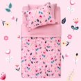 thumbnail image 4 of SLEEP ZONE Kids Twin Bedding Comforter Set - Super Cute Pink Flower Design, Soft Microfiber, 5 Pieces Set with Comforter, Sheet, Pillowcase & Sham, 4 of 5