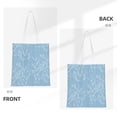thumbnail image 3 of YFYANG Reusable Cotton Canvas Tote Shopping Bag, Blue Branch Texture Washable Portable Grocery Bag for Daily Travel, 3 of 8