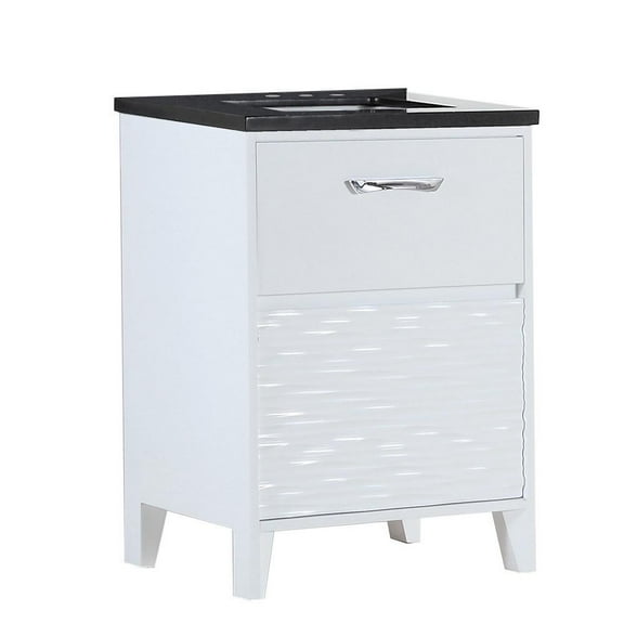 Bellaterra Home 24 in. Single sink vanity with black galaxy top