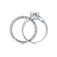 thumbnail image 4 of BERRICLE Sterling Silver Solitaire Wedding Engagement Rings 1.8 Carat Pear Cut Cubic Zirconia CZ Ring Set for Women, Rhodium Plated Size 10, 4 of 15