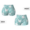 thumbnail image 6 of Yiaed Swan And Flowers4 Print Women's Athletic Shorts Running Shorts Sporty Short High Waisted Elastic Workout Shorts for Yoga Gym Running & Sports -Small, 6 of 8