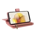 thumbnail image 4 of TECH CIRCLE Wallet Case For Moto G30,PU Leather Zipper Handbag Purse Flip Cover Kickstand Folio Women Case with Card Slots Holder Wrist Strap for Motorola Moto G30 6.5" 2021,Pink, 4 of 9