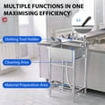 thumbnail image 7 of Luku Stainless Steel Freestanding Sink, NSF Commercial Kitchen Sink with Pull-Out Faucet, Utility Sink for Restaurant, Garage, Restaurant, Laundry - 24'' × 20" × 41'', 7 of 7