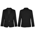 thumbnail image 5 of TTAO Boys Sport Blazer Classic Fit Lapel Suit Jacket Single Breasted Outerwear Coat Black-B 10, 5 of 7