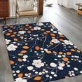thumbnail image 2 of White Orange Flowers Area Rugs 4x6 ft Spring Pastoral Floral Washable Rug Non Slip Indoor Carpet Absorbent Floor Mat for Living Room Bedroom Dining Room, 2 of 9