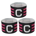 thumbnail image 1 of Brazalete de Capitán de Fútbol Uxcell 12.2x2.5", Paquete de 3, Ajustable de Nailon Unisex Elástico para Entrenamiento de Equipo Juvenil, Negro, 1 of 5
