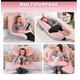 thumbnail image 3 of lmohada Para Embarazo Y Lactancia Jumbo Xtellar Rosa Con Gris, 3 of 3