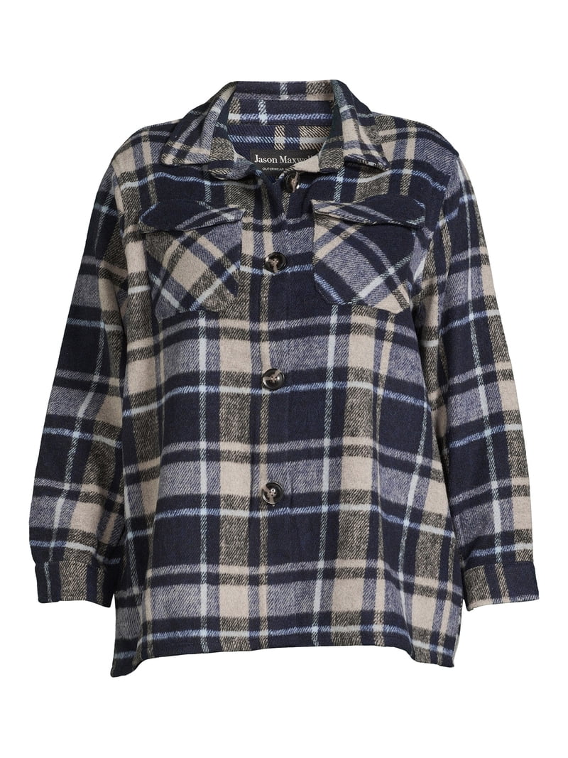 Jason Maxwell Women's and Women's Plus Size Plaid Button Down