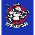 thumbnail image 2 of All Buff no Fluff Gym Rat Youth Royal Blue Long Sleeve Hoodie-XL, 2 of 6