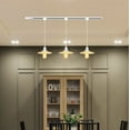 thumbnail image 5 of Kiven H-Type Track Lighting, 3-Light Modern H Track Light Pedant with Metal Lampshadefor Kitchen Island Cafe Bedroom, Cord length 39.4",White Finish Marble Pattern, 5 of 7