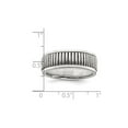 thumbnail image 3 of Gem & Harmony Mens Oxidized Patterned Sterling Silver Ring (8mm) for Men, 3 of 6