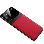 Dteck Slim Fit Case For Samsung Galaxy S20, Slim Faux Leather Phone Cover [Support Wireless Charging][Camera Protection] Protective Case For Samsung Galaxy S20 5G (2020), Red