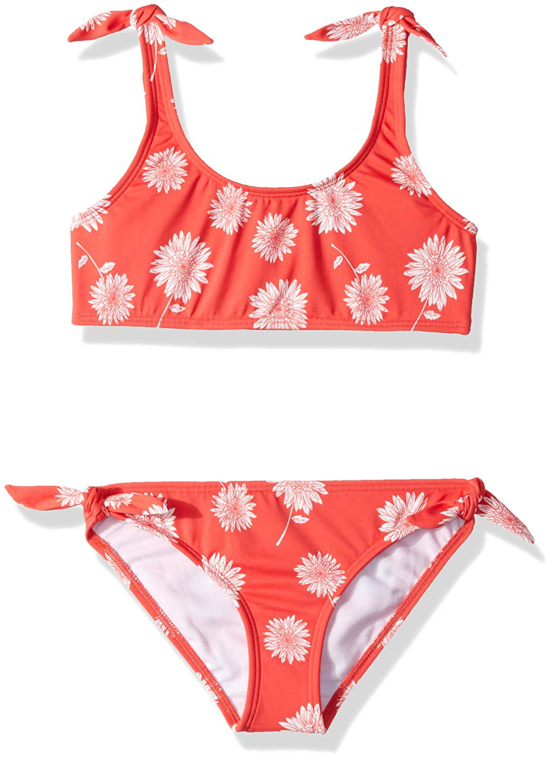 Girl's Swimwear Bikini Set Floral Printed Tied 10 - Walmart.com