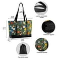 thumbnail image 2 of FORMRS Canvas Laptop Tote Bag for Women with 15.6" Computer Compartments Shoulder Handbag, Green Floral Garden, 2 of 7