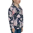thumbnail image 3 of Uemuo Rose Flowers Pattern Hooded Sweatshirt for Youth Pullover with Kangaroo Pocket Trendy youth sweatshirt Casual Hoodie for Boys and Girls-Large, 3 of 6