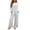 White, variant on Hurxie Women Casual Loose Long Bib Pants Wide Leg Jumpsuits Baggy Cotton Rompers Overalls with Pockets Purple,S