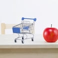 thumbnail image 3 of Mini Supermerc Handcart, Mini Shopping Cart Supermarket Handcart, Shopping Utility Cart Modo Almacenamiento Juguete Titular Escritorio Organizres Accesorio Decoración, Azul, 3 of 3