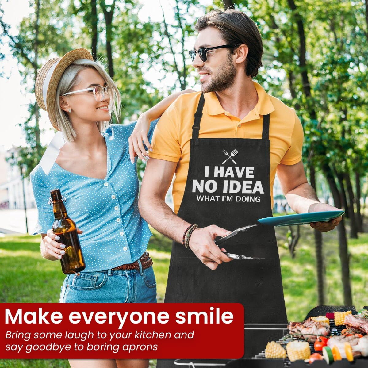 Funny Apron for Dad - Birthday Father’s Day Cooking Grilling Gifts for Mens