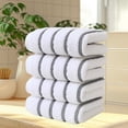 thumbnail image 1 of Xihbxyly Juego de 4 Toallas de Baño de Algodón Suave y Absorbente, Transpirables y Duraderas, Ideales para Viajes, Reuniones Familiares, Playa y Baño. Tamaño: 74 X 34 Cm. Ideal para Regalar., 1 of 6
