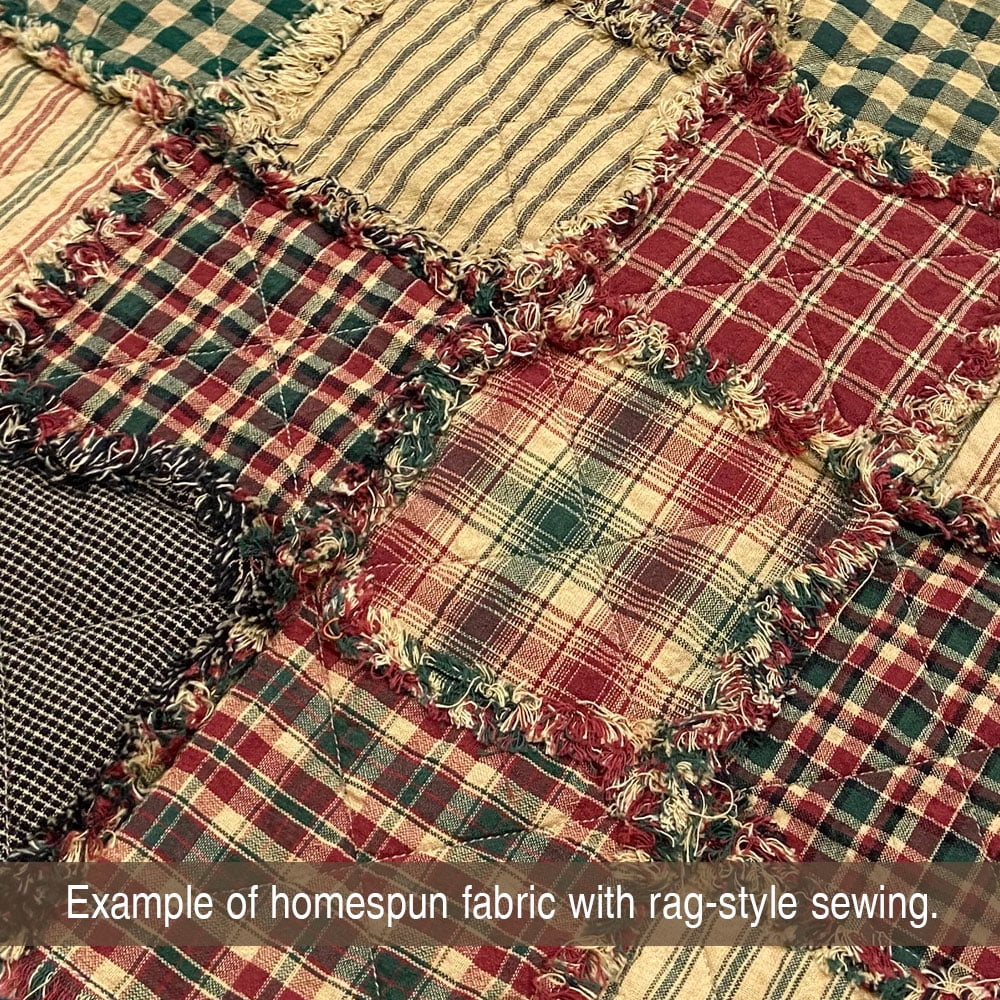 JCS Christmas Ragged Homespun Cotton Quilt Kit (200+ Six-inch Squares)