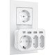thumbnail image 1 of Usb Socket, Multiple Socket 3-way Sockets 4000w With 3 Usb Chargers 2.4a, 1 of 4