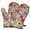 Pioneer Flower Floral-1, variant on Cute Oven Mitts,Pioneer Flower Floral Print Pattern Oven Mitt 2-Pack Set,Kitchen Gloves for Oven,Heat Resistant Oven Mitts 7.7"x12"