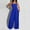 Blue#003, variant on Summer Wide Leg Sexy Solid Color Halter Neck Sleeveless Chiffon Jumpsuits,Women’S Jumpsuit Long Pant Romper