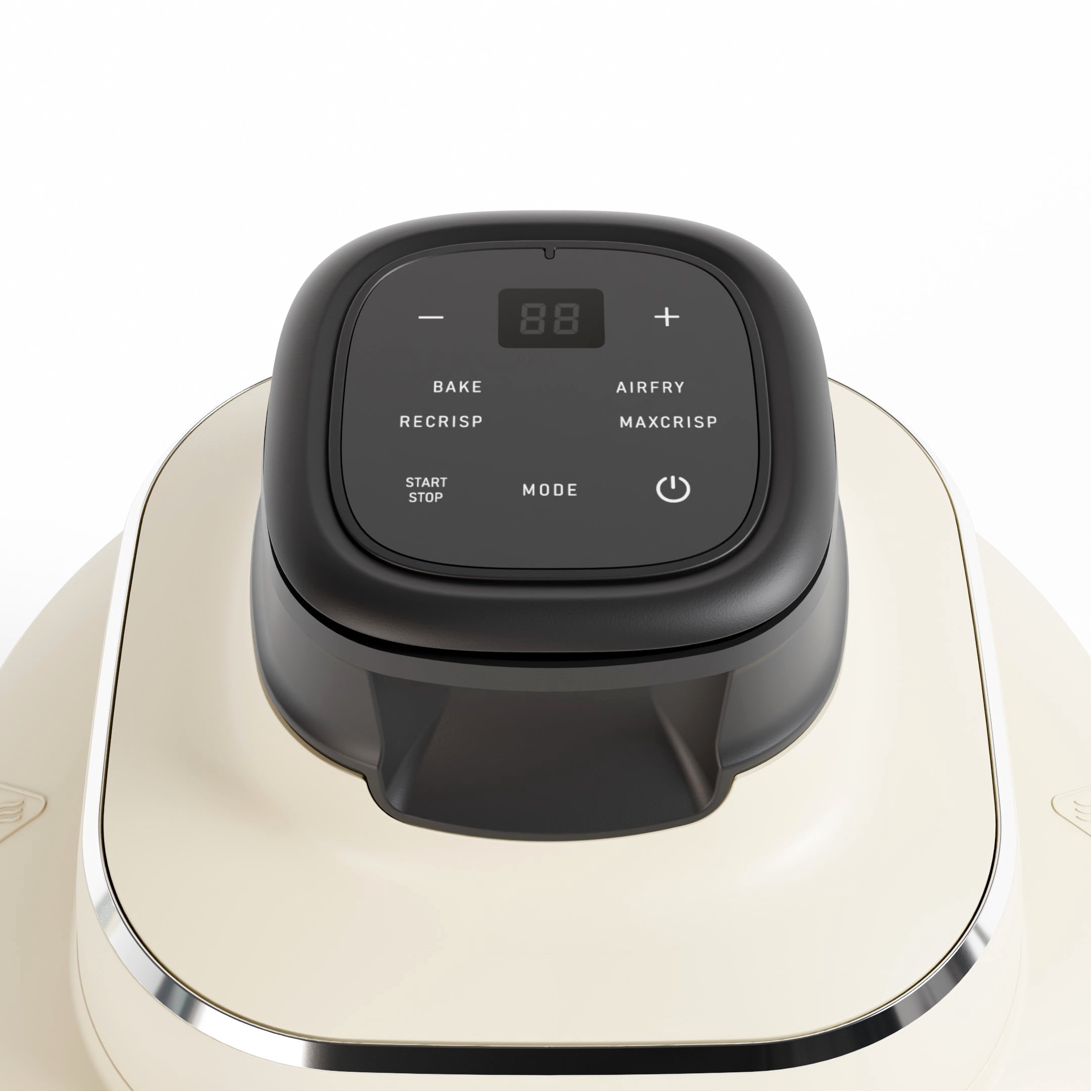 Magnifique Air Fryer with Two Replaceable Glass Pots, 4.5QT & 2.5QT, Oat White Air Crisper with Air Fry, Bake Settings