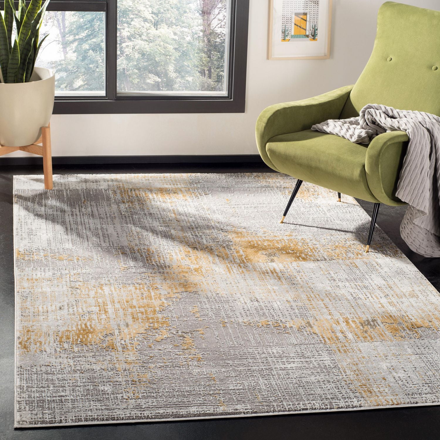 SAFAVIEH Craft Emmet Faded Abstract Area Rug