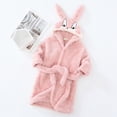 thumbnail image 2 of Gibobby Toddler Boys Girls Kids Hooded Bathrobe,Soft Flannel Loungewear Robe with Adjustable Tie,Cartoon Print,for Toddlers to Kids 18 Month 2T 3T 4T 5T 6T Little Kids Pajamas,Pink,Size 10-12T, 2 of 5