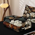 thumbnail image 5 of Erosebridal Tropical Blossom Zipper Full Size Comforter Sets with Fitted Sheet and 2 Pillowcases, Chic Floral Zipper Bedding Set, Black Reversible, Vintage Brown, Black Reversible, 5 of 7