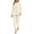 thumbnail image 2 of Elvqul Women's Pajama Set — Made with Plush Fleece Material for Cozy Evenings, 2 of 3