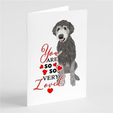 Doodle Silver #2 so Loved Greeting Cards and Envelopes Pack of 8 7 in x 5 in