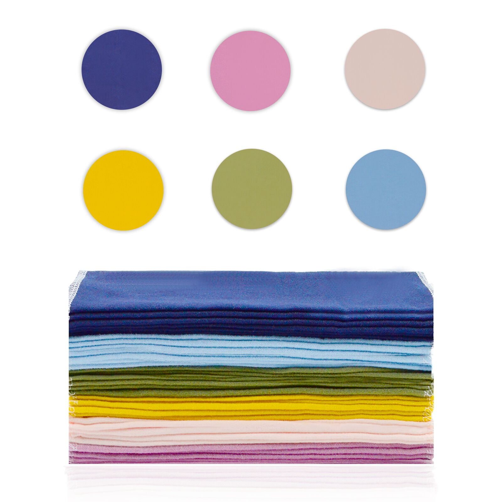 Chloven Reusable Paperless Towels, Washable 100% Cotton Cloth Paperless Towels - 30 Pack 10'' X 10'' Zero Waste Reusable Napkins Eco Friendly Paperless Paper Towels, Solid color