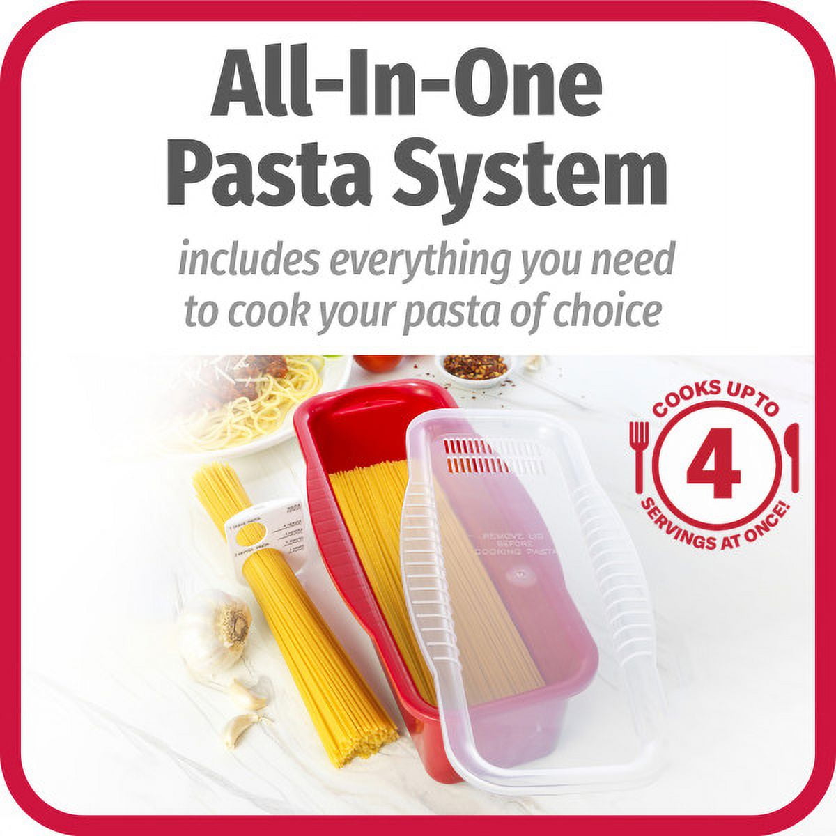 Yiida Spaghettikoker, pastaghetti-koker magnetron, ideaal voor het koken van pasta, groenten, vis en pasta
