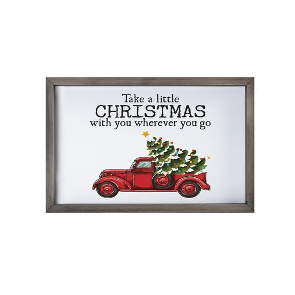 Merry Christmas Framed Shadow Box - Take A Little Christmas